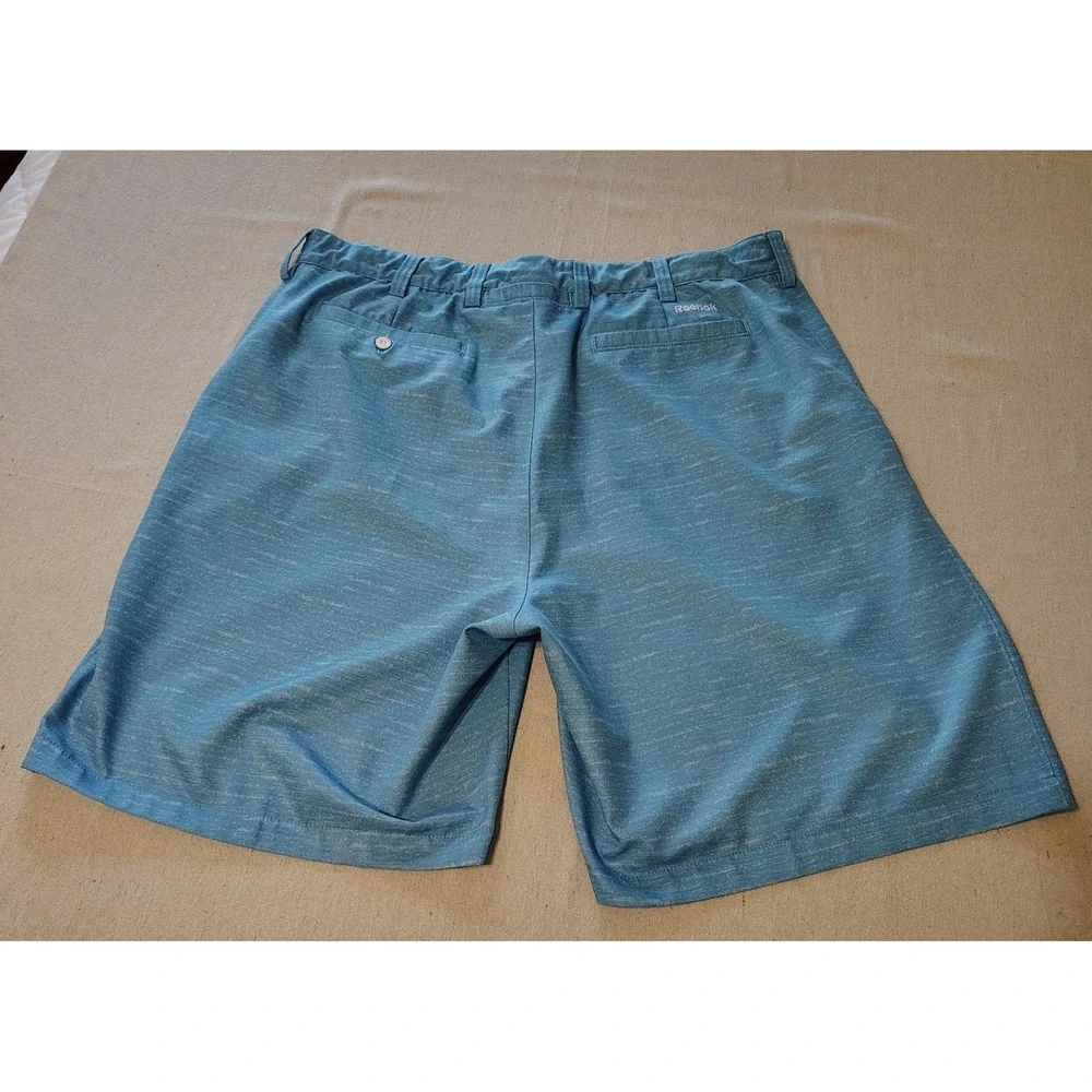 Reebok Golf Mens Blue Space Dye Performance Golf Shorts Size 46 Heathered NN
